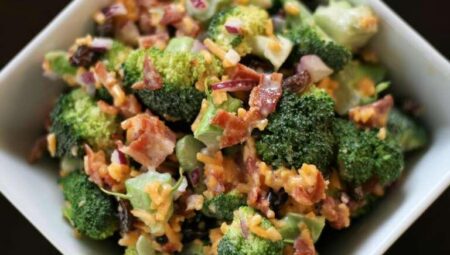 Martie’s Broccoli Salad with Bacon and Cheese