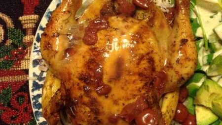 Cornish Hen with Tart Cherry Sauce