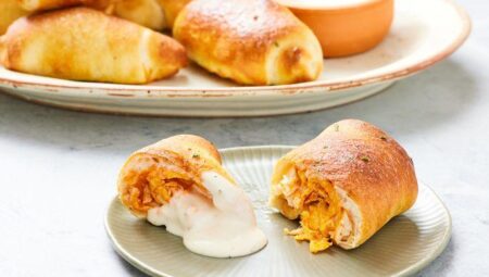 Buffalo Chicken Pizza Rolls