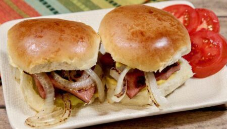 Bologna Sliders with Fried Onions