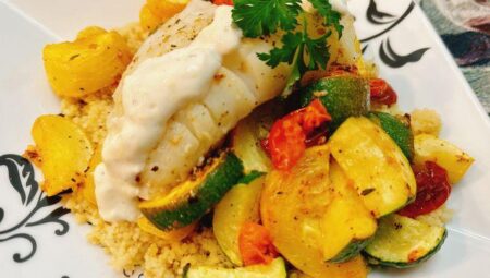 Pan-Seared Cod with Lemon Aioli