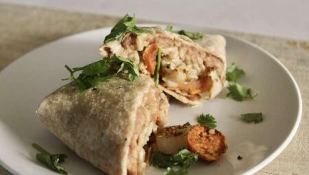 Vegan Sweet Potato and Bean Burritos